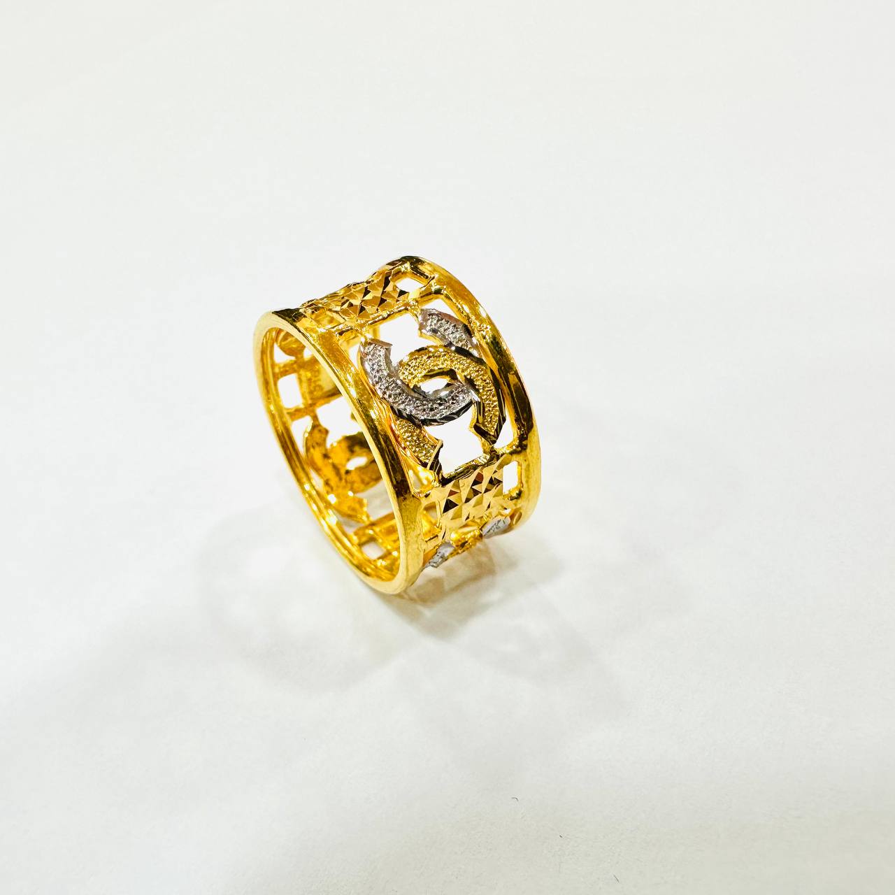 22k / 916 Gold CC Ring 2 tone-916 gold-Best Gold Shop