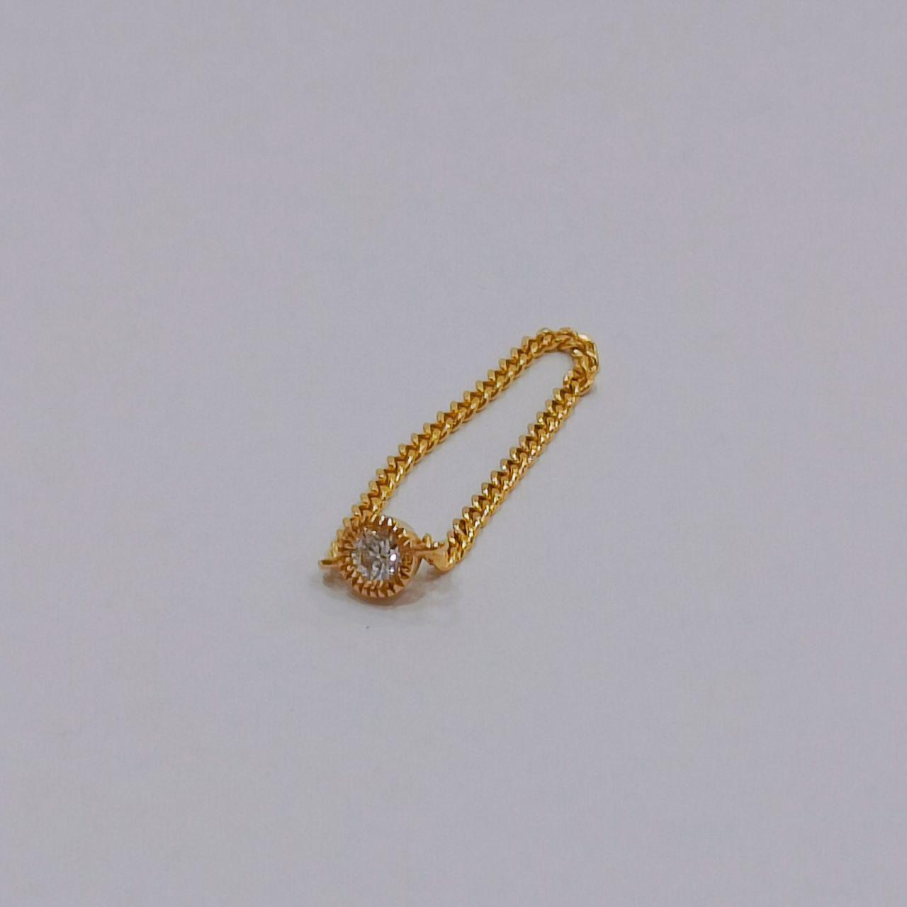 22k / 916 Gold Chain Diamond Ring-916 gold-Best Gold Shop