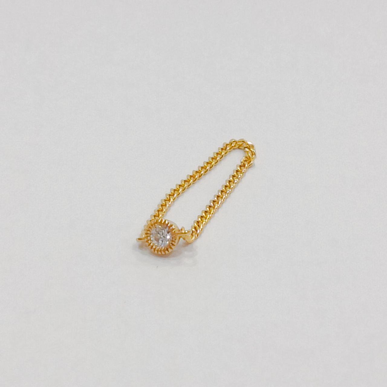 22k / 916 Gold Chain Diamond Ring-916 gold-Best Gold Shop