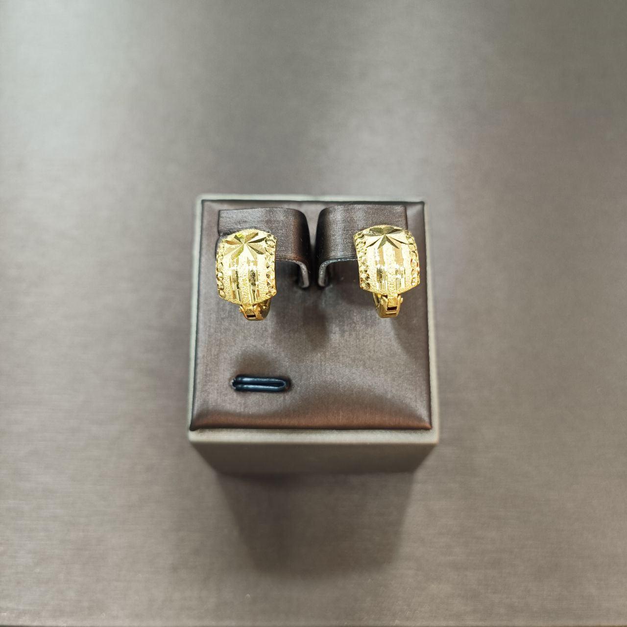 22k / 916 Gold Clip Earring v12-Earrings-Best Gold Shop