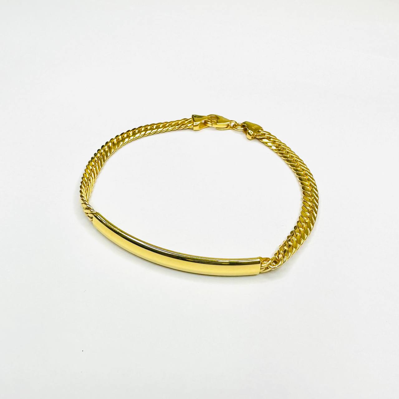 22k / 916 Gold Cowboy Name Bar Bracelet-916 gold-Best Gold Shop