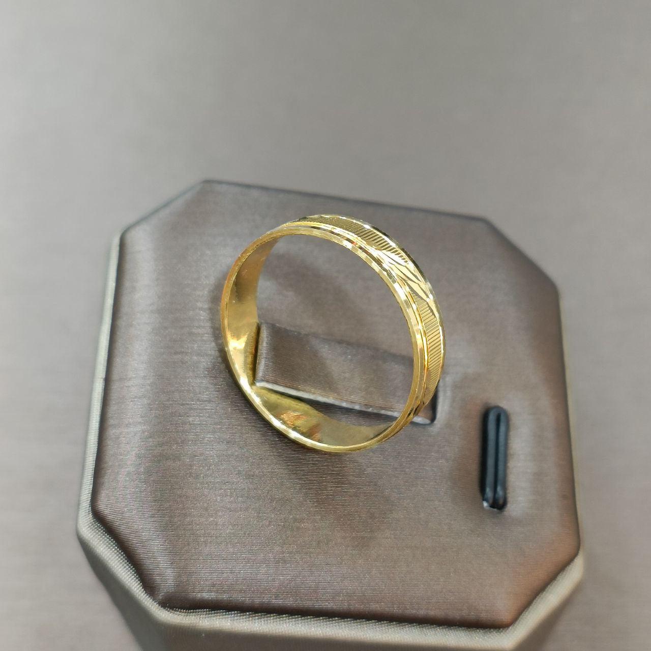 22k / 916 Gold Cutting Band Ring V1-916 gold-Best Gold Shop