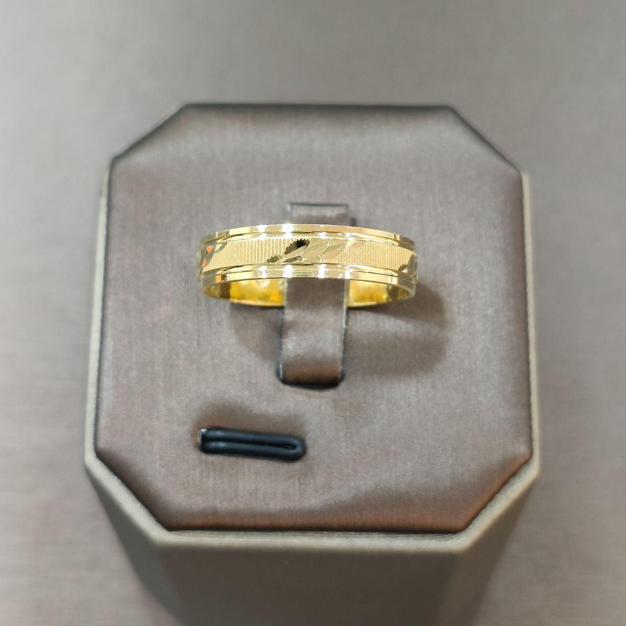 22k / 916 Gold Cutting Band Ring V1-916 gold-Best Gold Shop