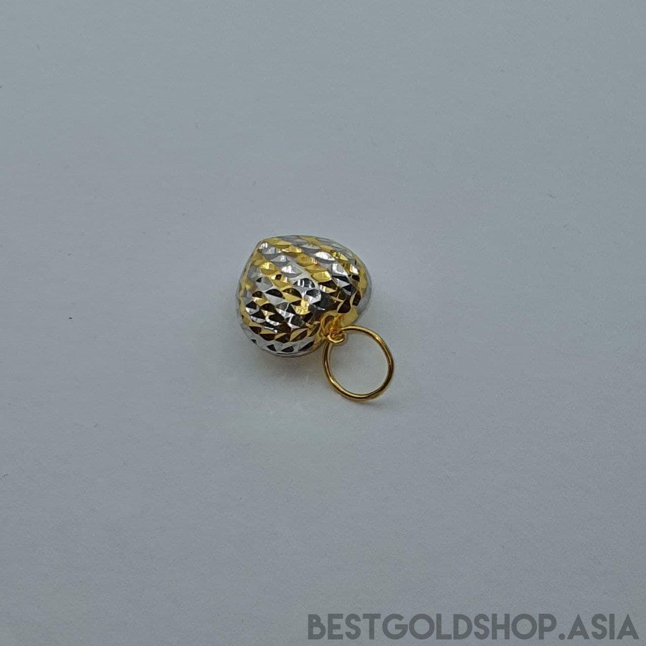 22k / 916 gold cutting heart Large Pendant-916 gold-Best Gold Shop