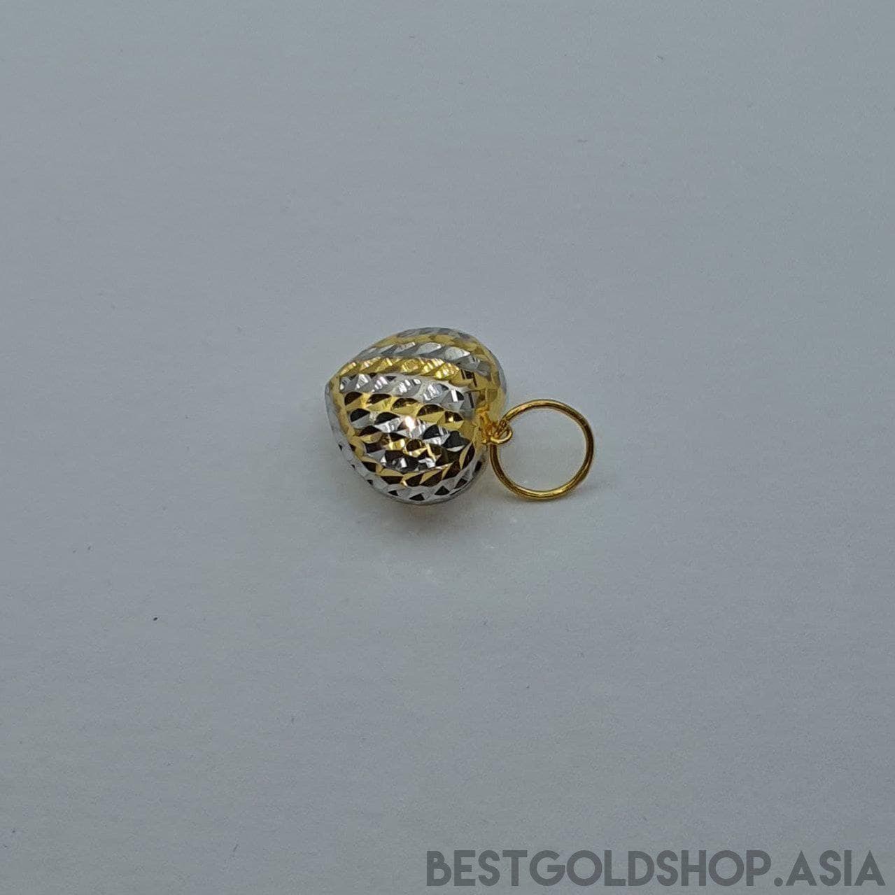 22k / 916 gold cutting heart Large Pendant-916 gold-Best Gold Shop