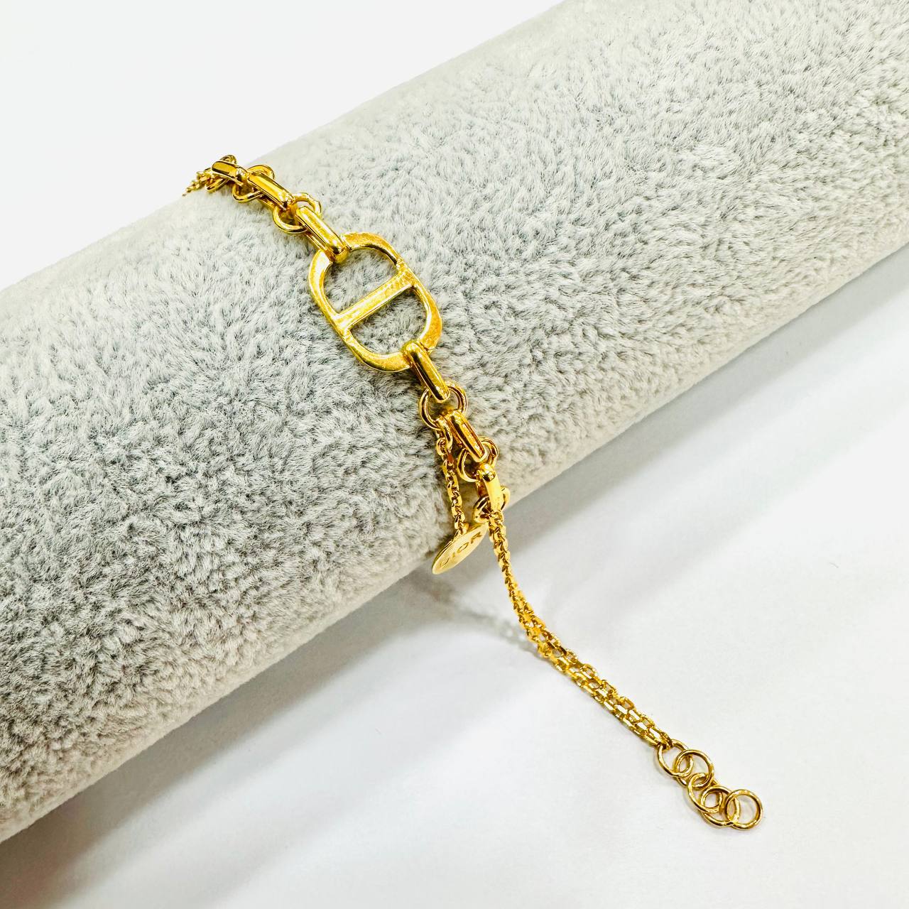 22k / 916 Gold D design bracelet V2-916 gold-Best Gold Shop