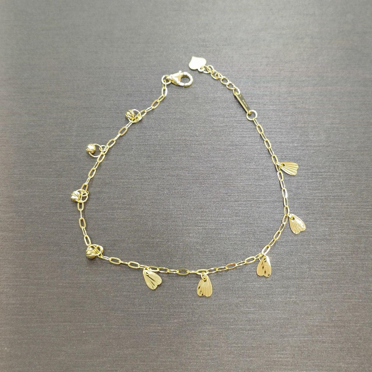 22k / 916 Gold Dangling fan and ball bracelet-Bracelets-Best Gold Shop