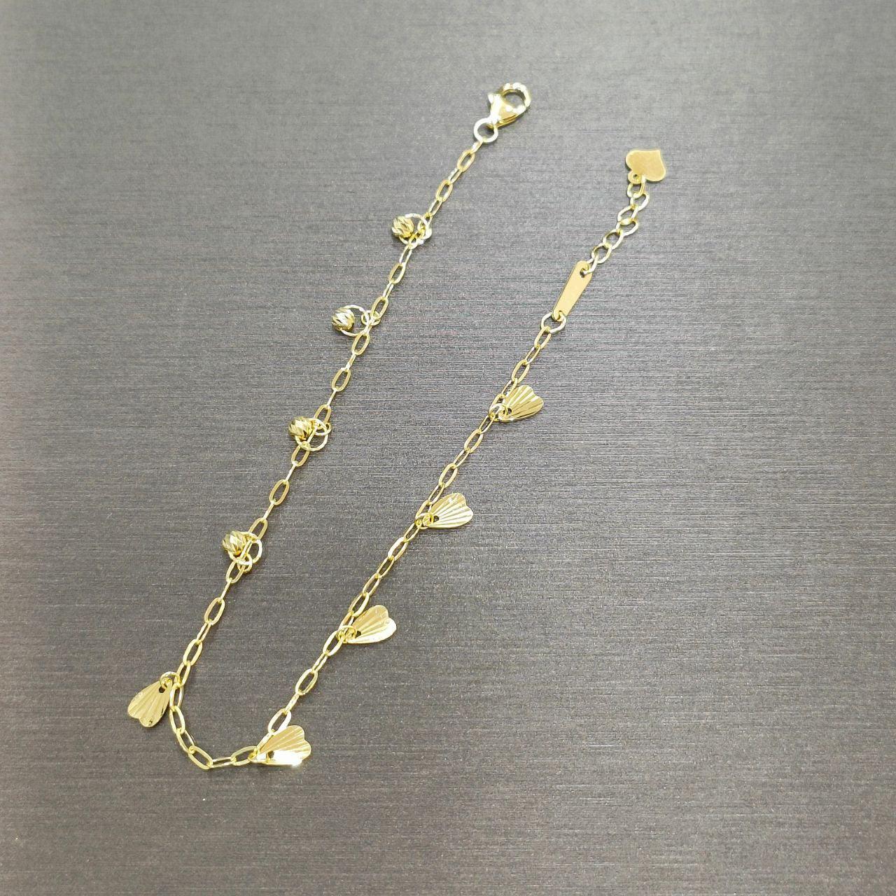 22k / 916 Gold Dangling fan and ball bracelet-Bracelets-Best Gold Shop