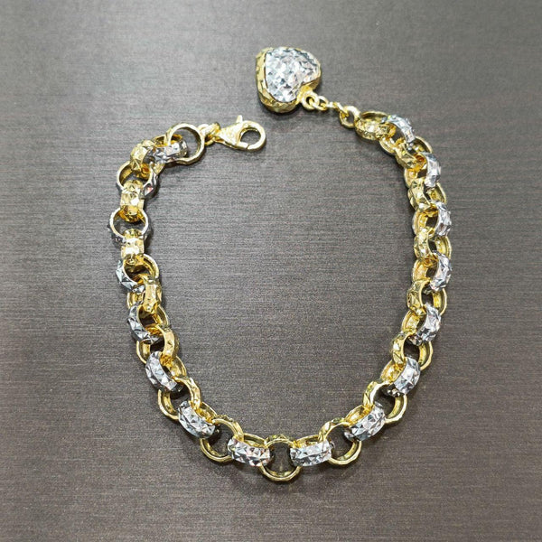 22k / 916 Gold Dangling heart bracelet V3 2C-916 gold-Best Gold Shop