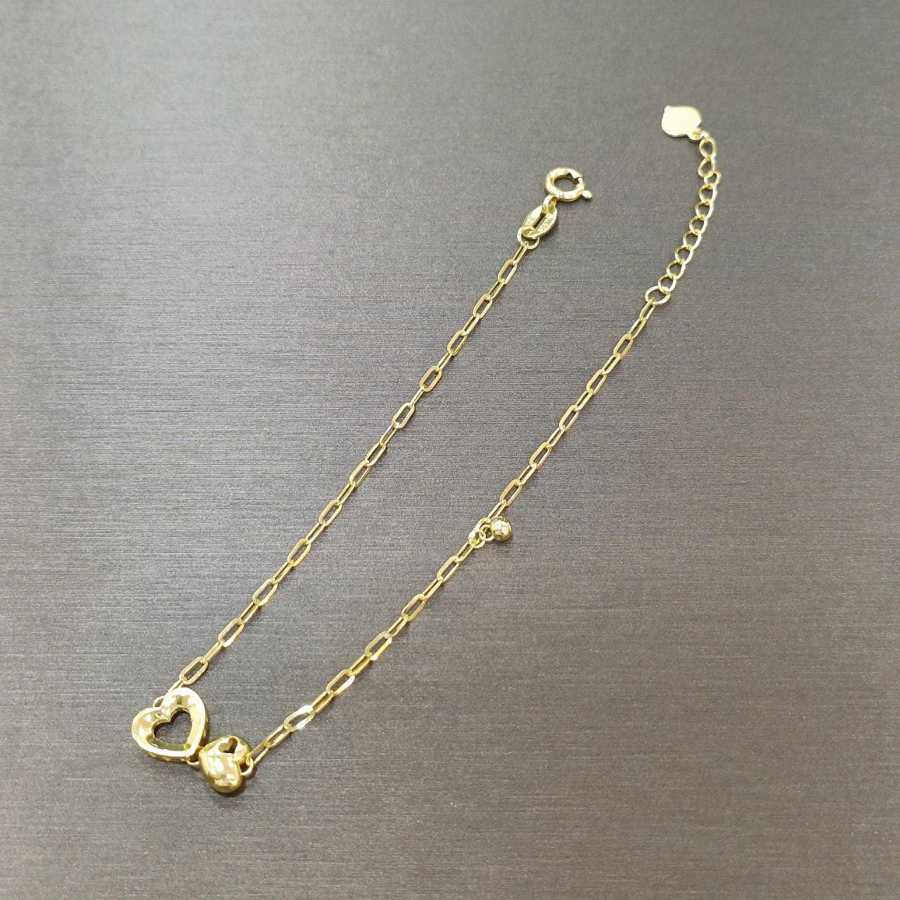 22k / 916 Gold Double Heart Bracelet 2 grams plus-916 gold-Best Gold Shop