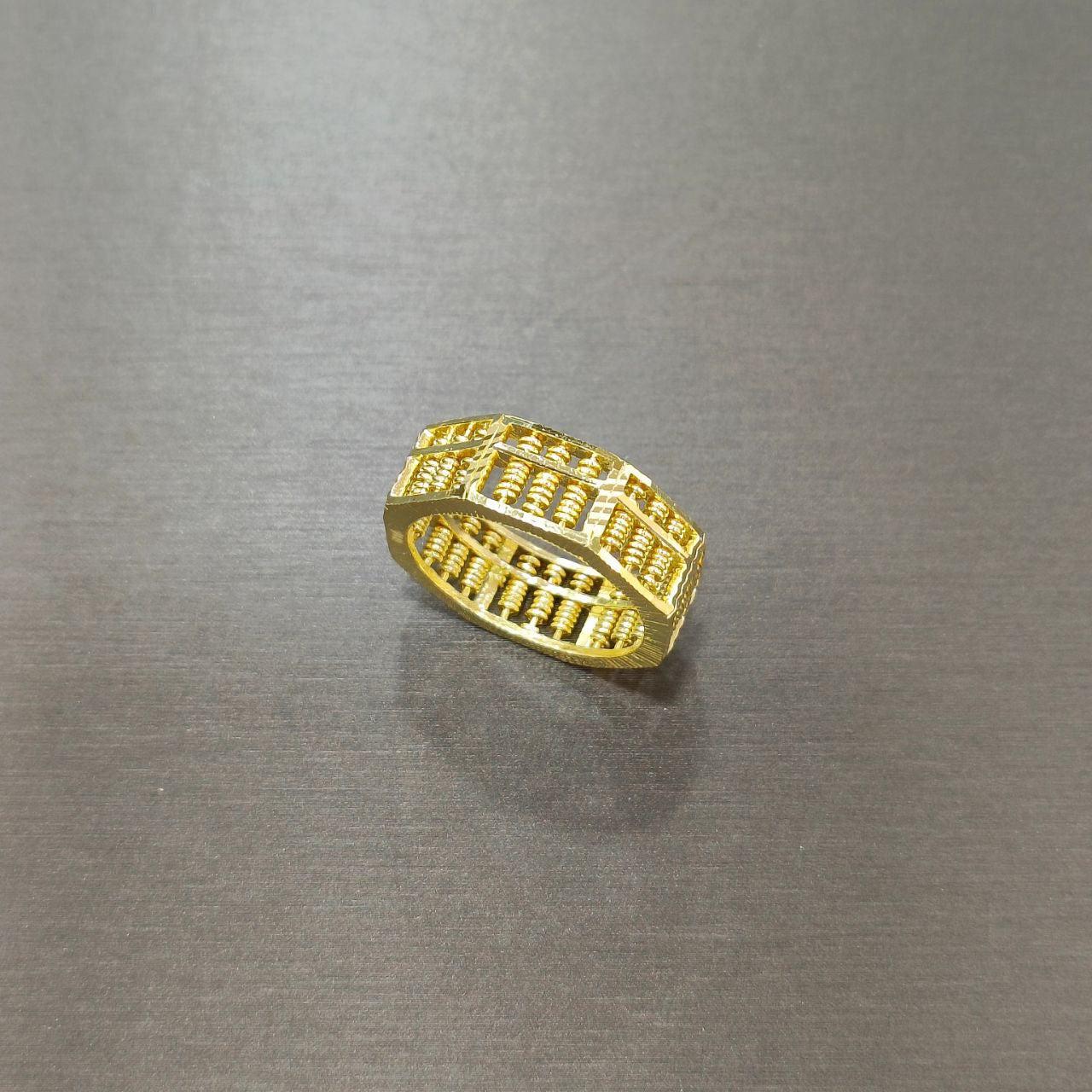 22k / 916 Gold Full Wide Octagon Abacus Ring by Best Gold Shop-916 gold-Best Gold Shop