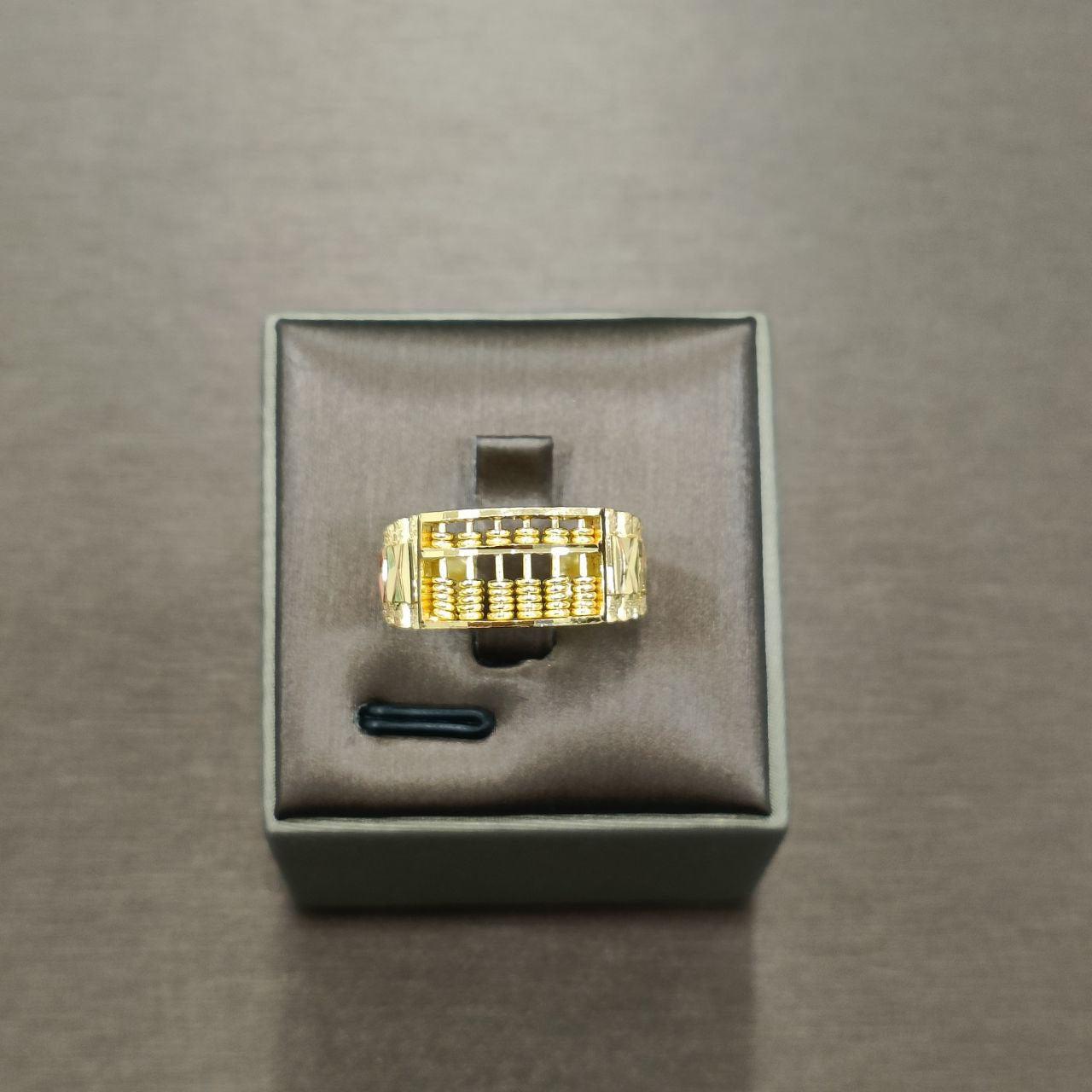 22k / 916 Gold Half Abacus Ring V5 Wider-916 gold-Best Gold Shop