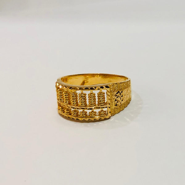 22k / 916 Gold Half Abacus Ring Wide-916 gold-Best Gold Shop