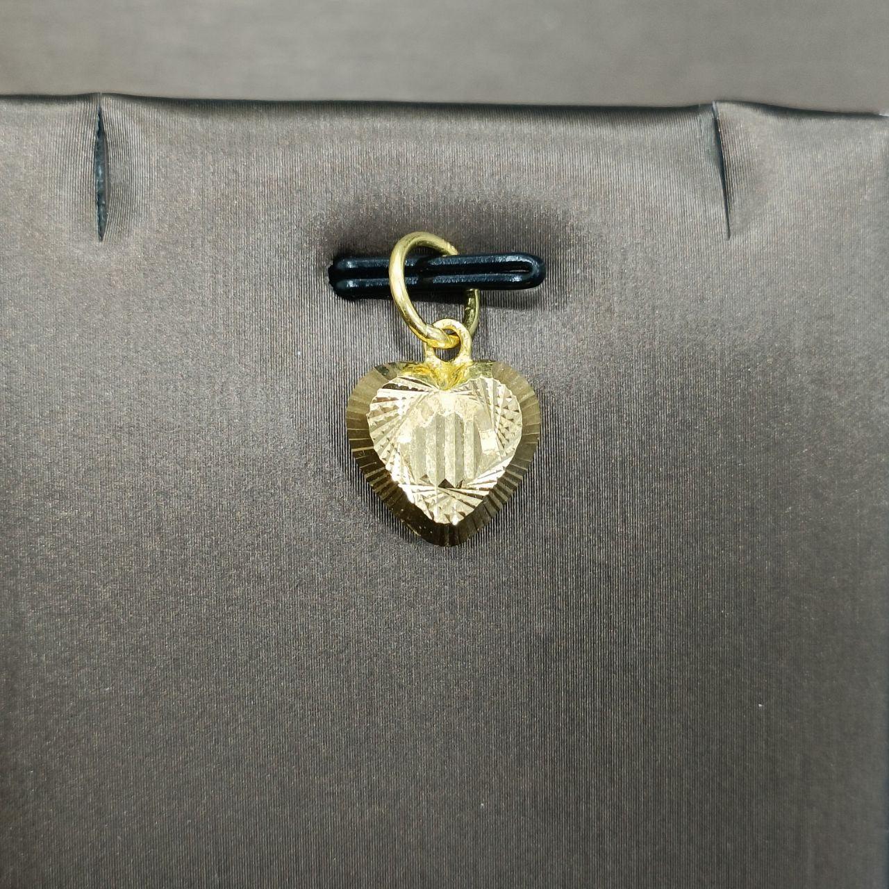 22k / 916 Gold Heart Cutting Pendant V5-916 gold-Best Gold Shop