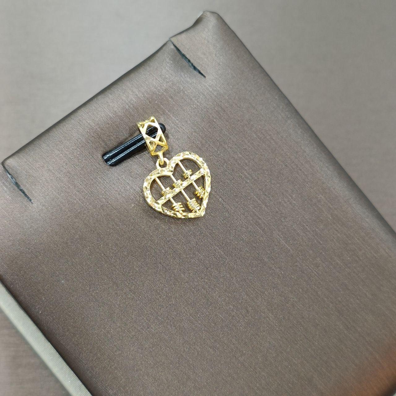 22k / 916 Gold Heart / Dollar Sign Abacus Charm / Pendant-Charms & Pendants-Best Gold Shop