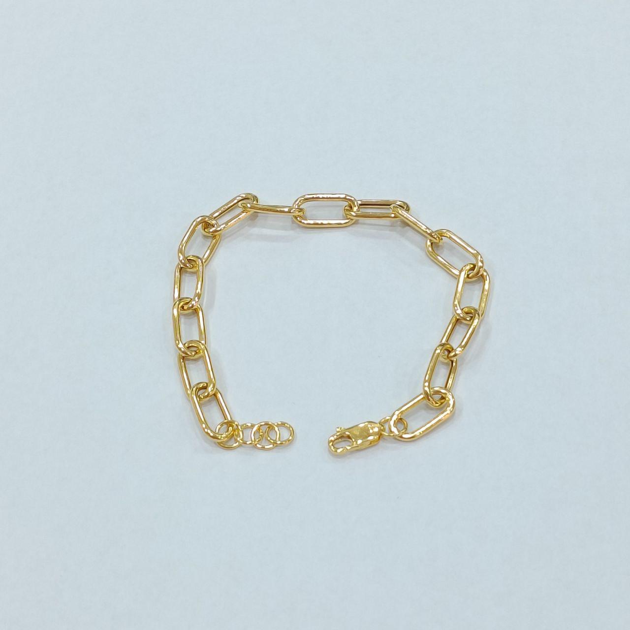 22k / 916 Gold Hollow Chain Link Bracelet (Light Weight)-916 gold-Best Gold Shop