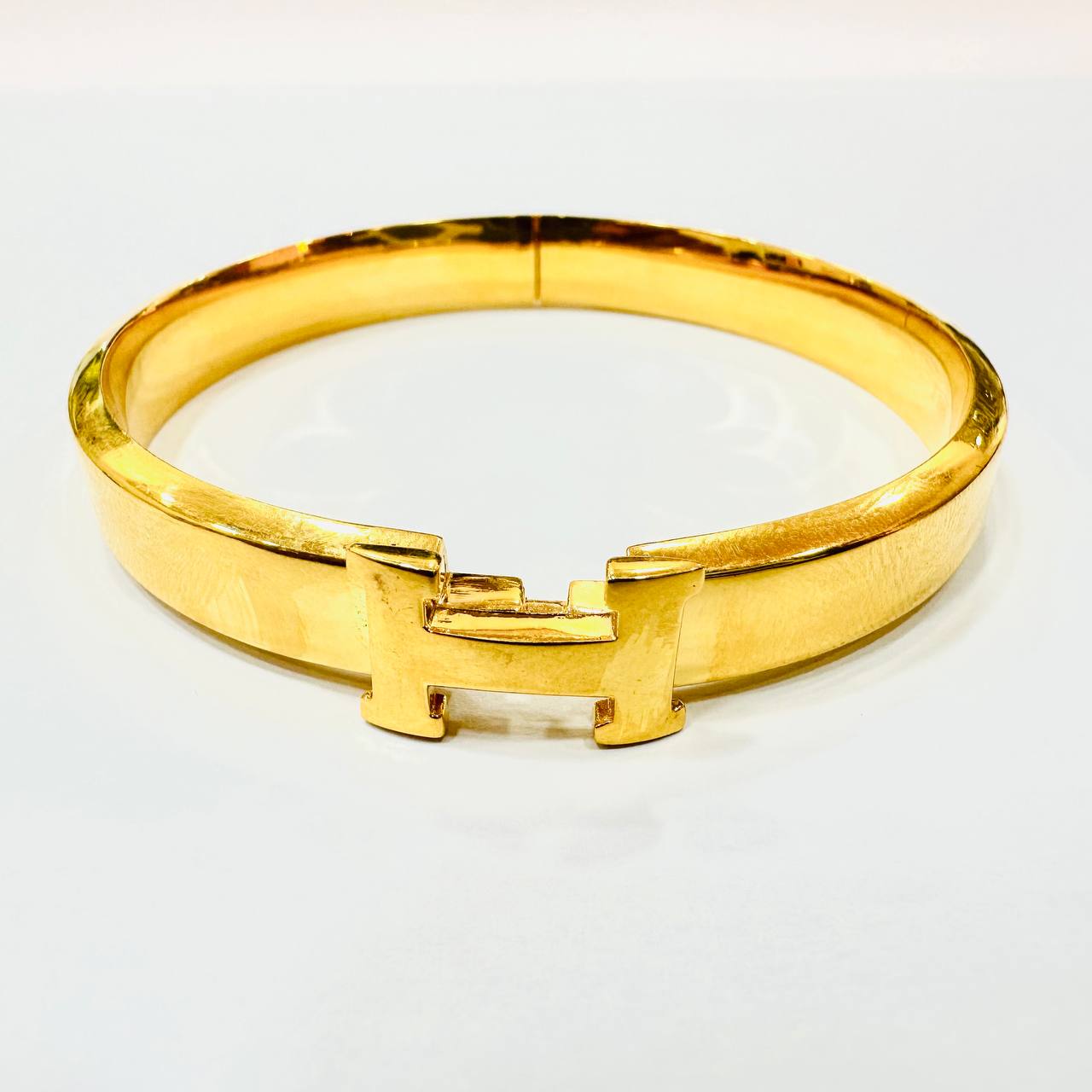 22K / 916 Gold Hollow H design Bangle-bangle-Best Gold Shop