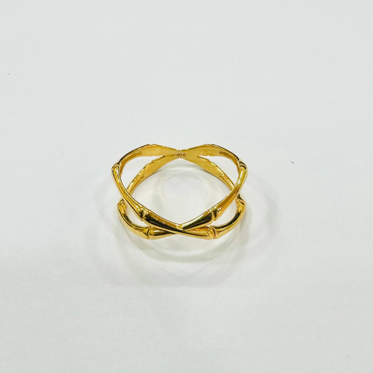 22k / 916 Gold Italy design Bamboo Ring-916 gold-Best Gold Shop