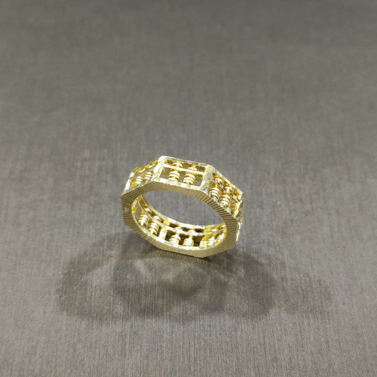 22k / 916 Gold Octagon Abacus ring Slim-Rings-Best Gold Shop