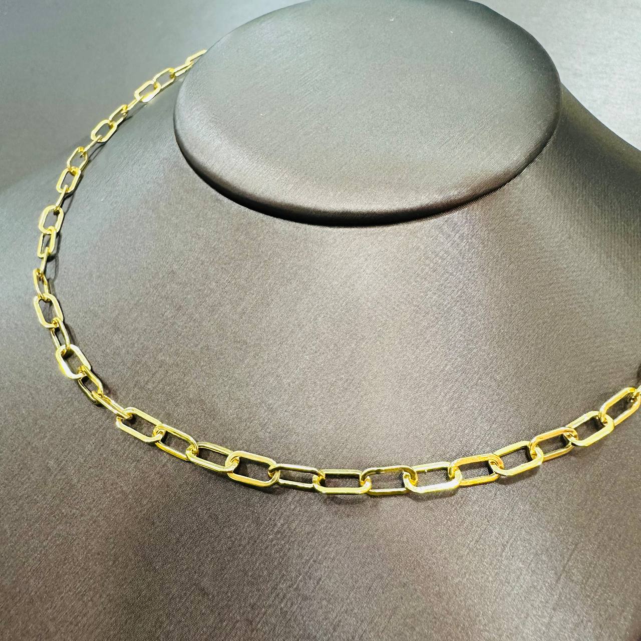 22k / 916 Gold Paper Clip Necklace-Necklaces-Best Gold Shop