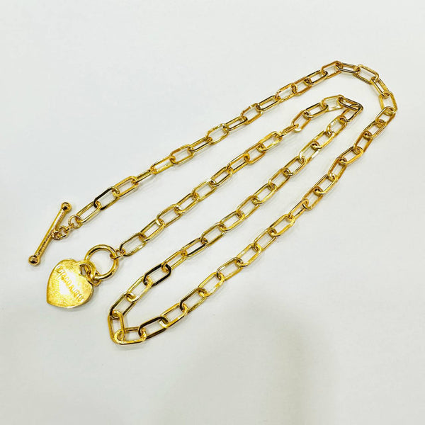 22k / 916 Gold Paper Clip Necklace-Necklaces-Best Gold Shop