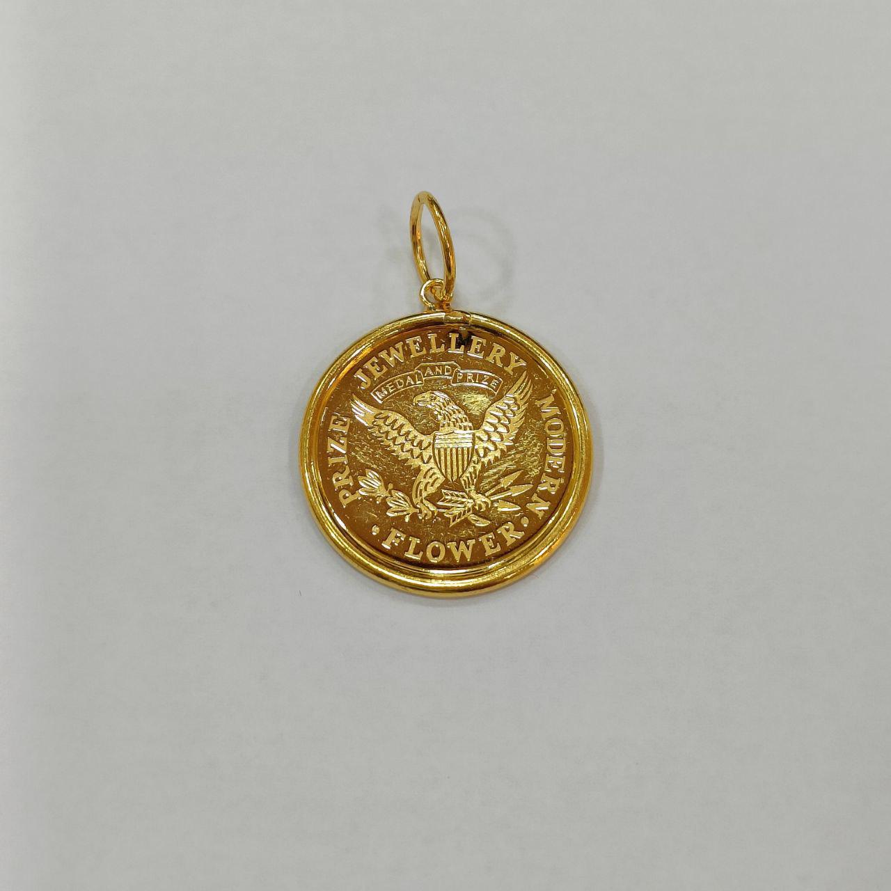 22k / 916 gold Queen Elizabeth Coin with Frame pendant-916 gold-Best Gold Shop