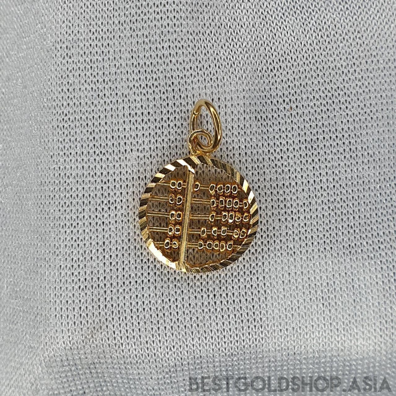 22k / 916 Gold round abacus pendant-916 gold-Best Gold Shop
