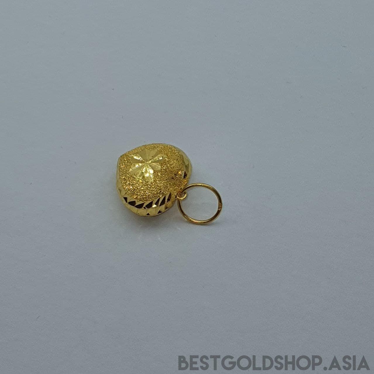 22k / 916 gold sandy heart Large Pendant-916 gold-Best Gold Shop
