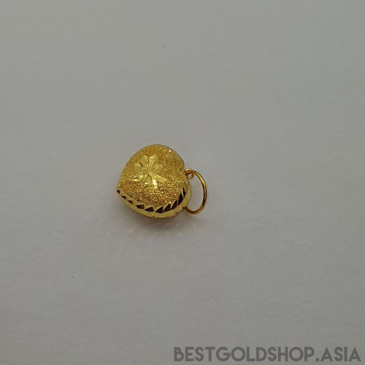 22k / 916 gold sandy heart Large Pendant-916 gold-Best Gold Shop