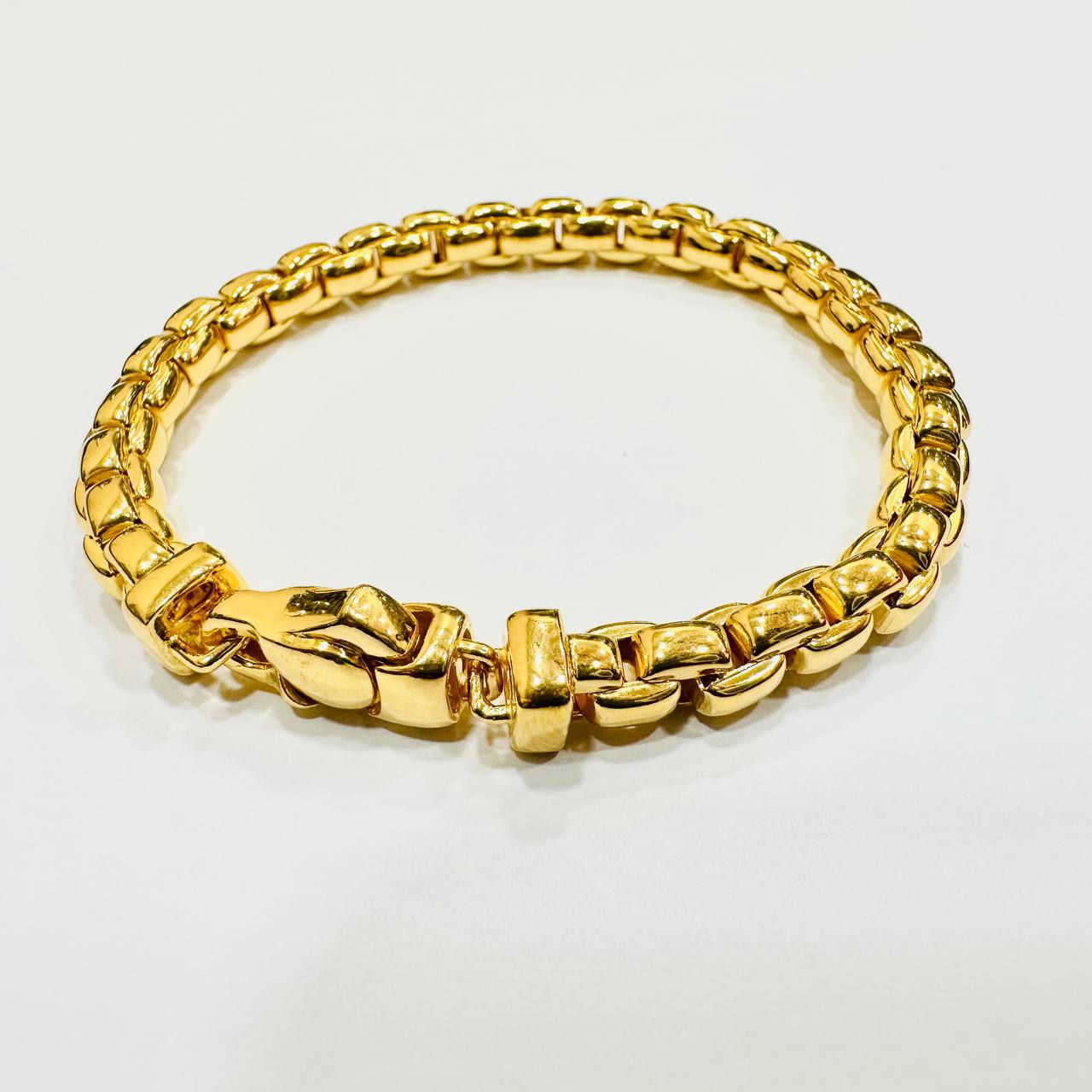22k / 916 Gold Semi Solid Anchor Bracelet V1-916 gold-Best Gold Shop