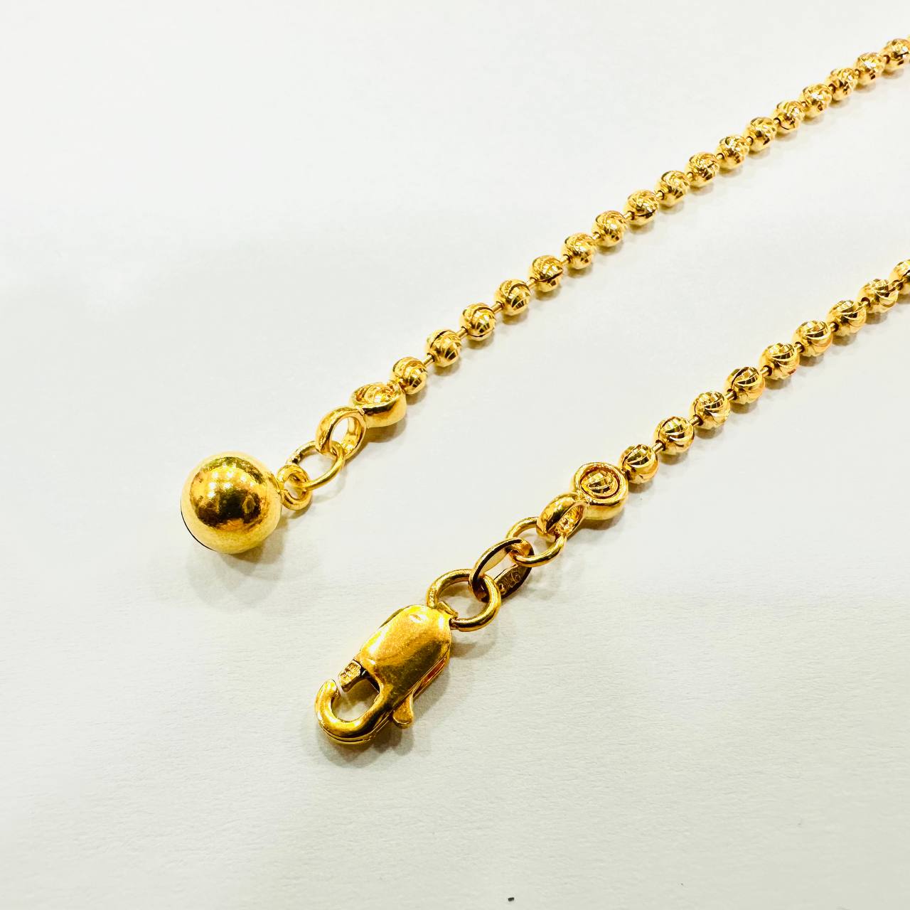 22k / 916 Gold Shiny Ball Anklet-916 gold-Best Gold Shop