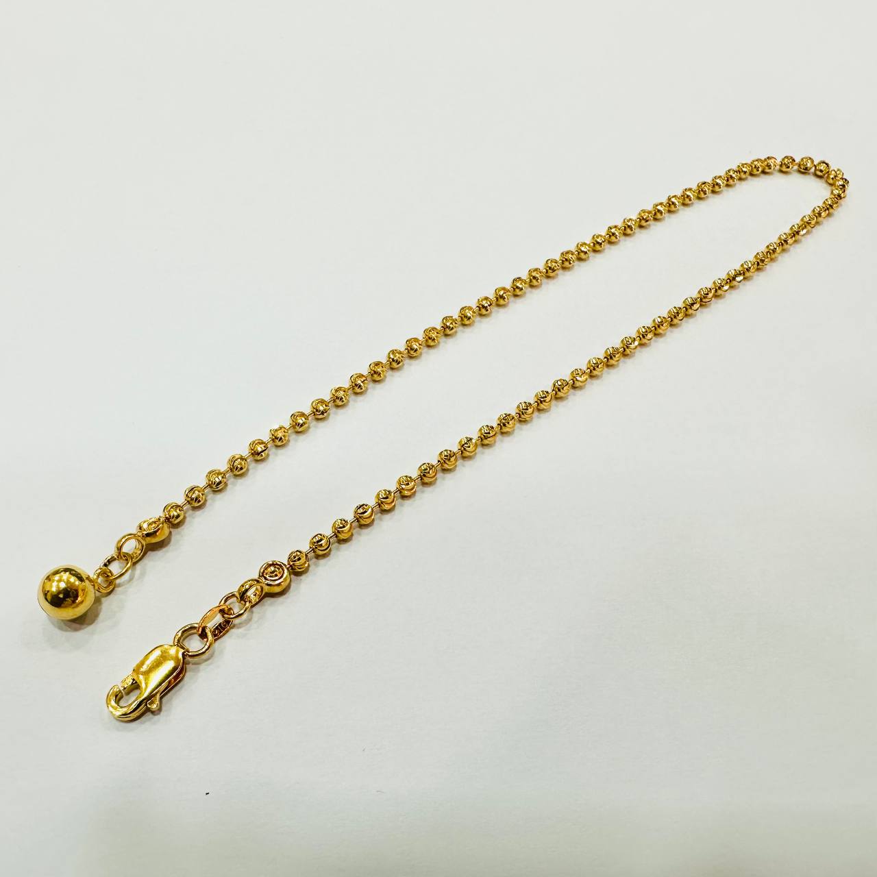 22k / 916 Gold Shiny Ball Anklet-916 gold-Best Gold Shop