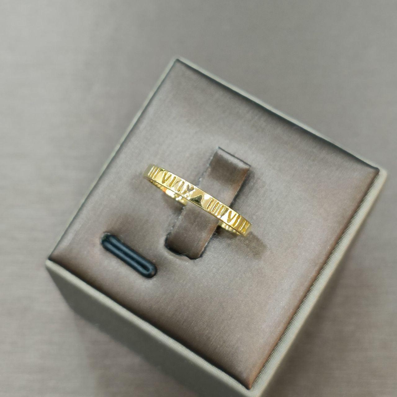 22k / 916 Gold Slim Roman T Design Ring-916 gold-Best Gold Shop