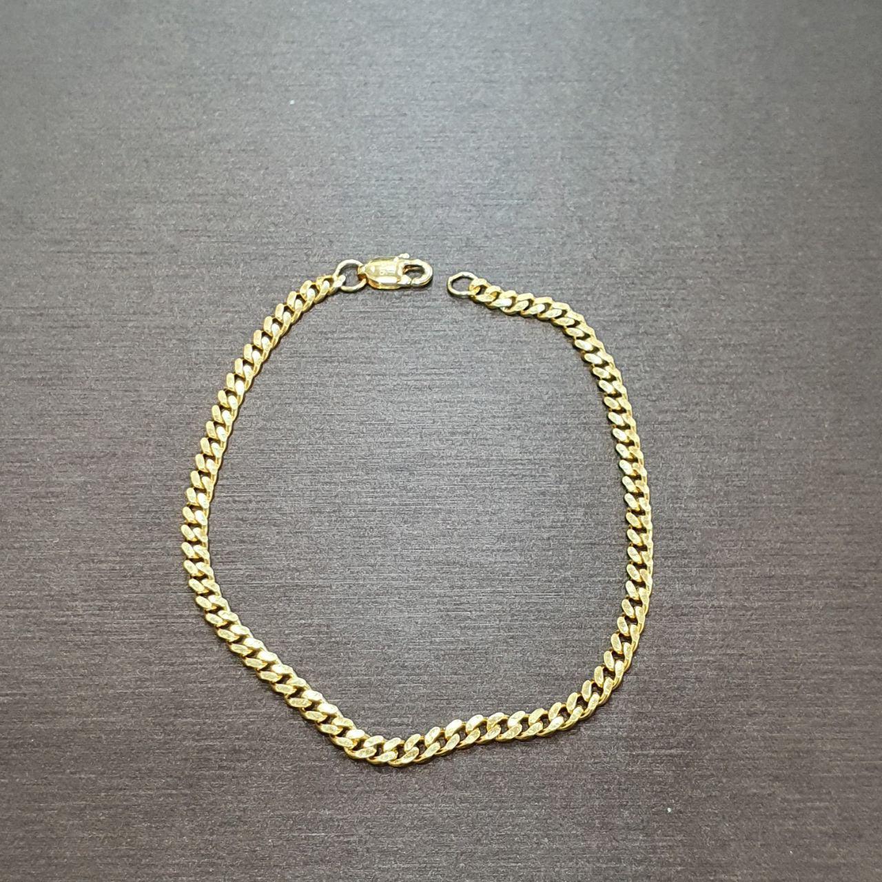 22k / 916 Gold Solid Slim Fishbone Bracelet-916 gold-Best Gold Shop