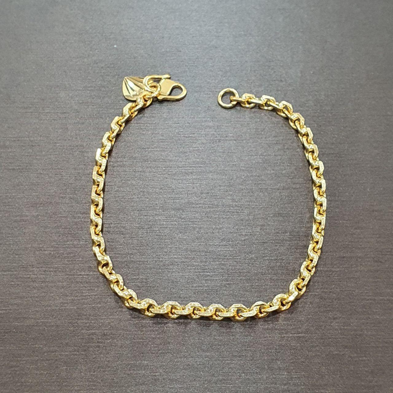 22k / 916 Gold Solid Wan Zi bracelet V2-916 gold-Best Gold Shop