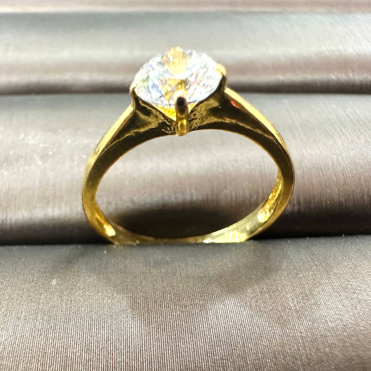 22k / 916 gold solitaire ring V5-916 gold-Best Gold Shop