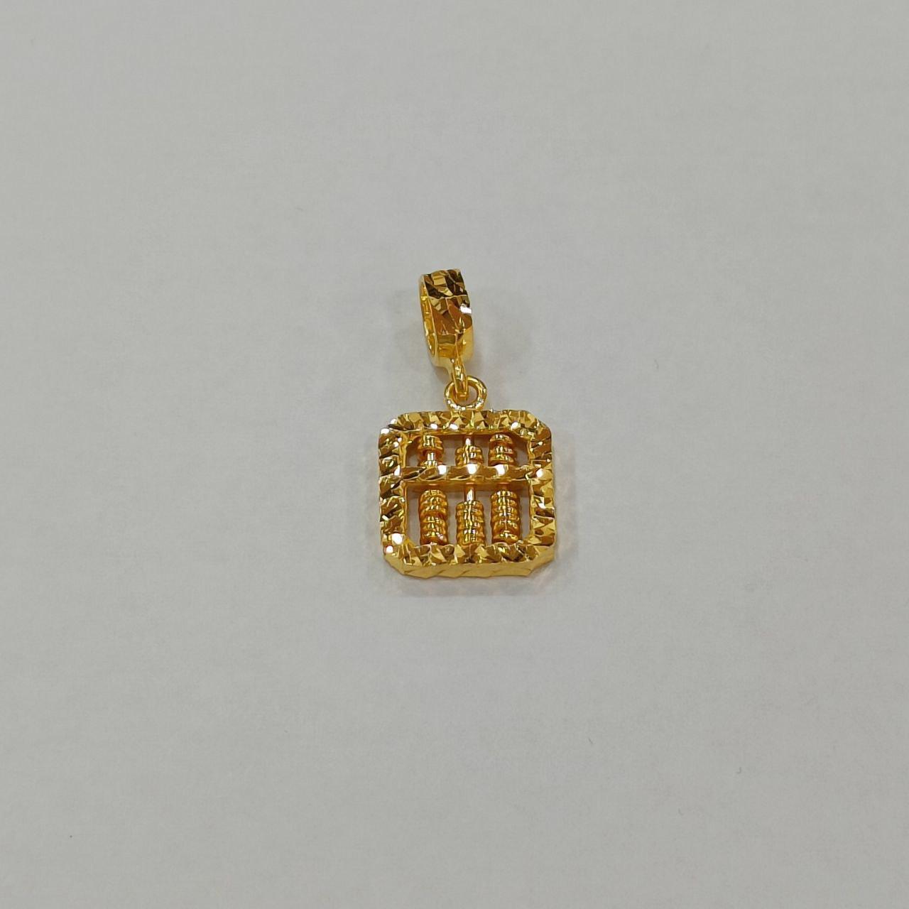 22k / 916 Gold Square movable abacus pendant-916 gold-Best Gold Shop