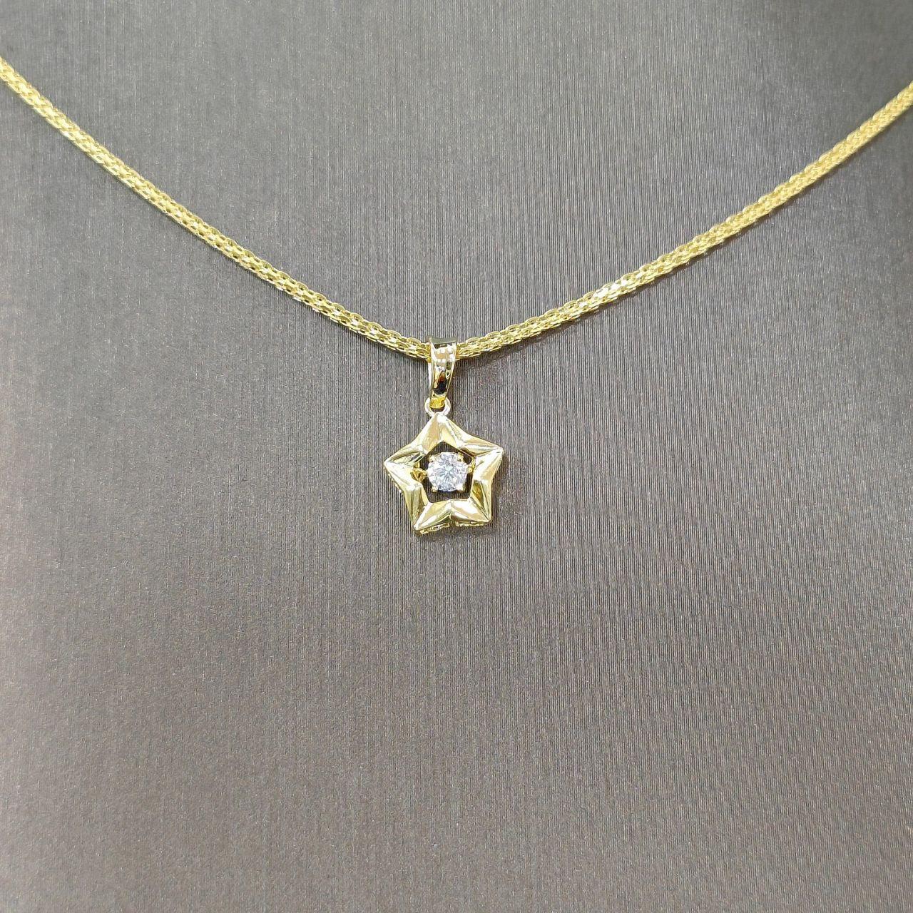22k / 916 gold star dancing stone pendant-916 gold-Best Gold Shop