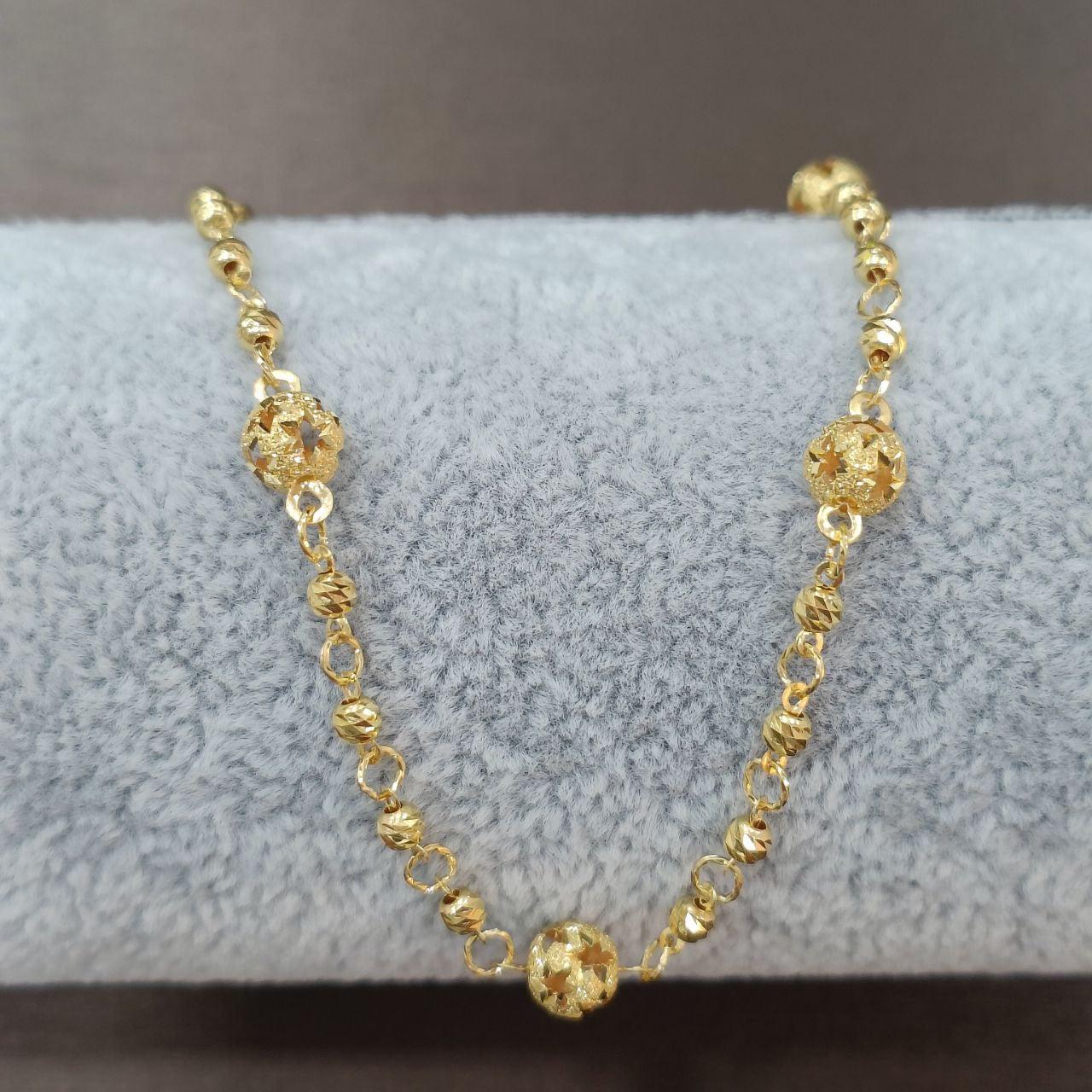 22k / 916 Gold Star Design Ball Bracelet-916 gold-Best Gold Shop