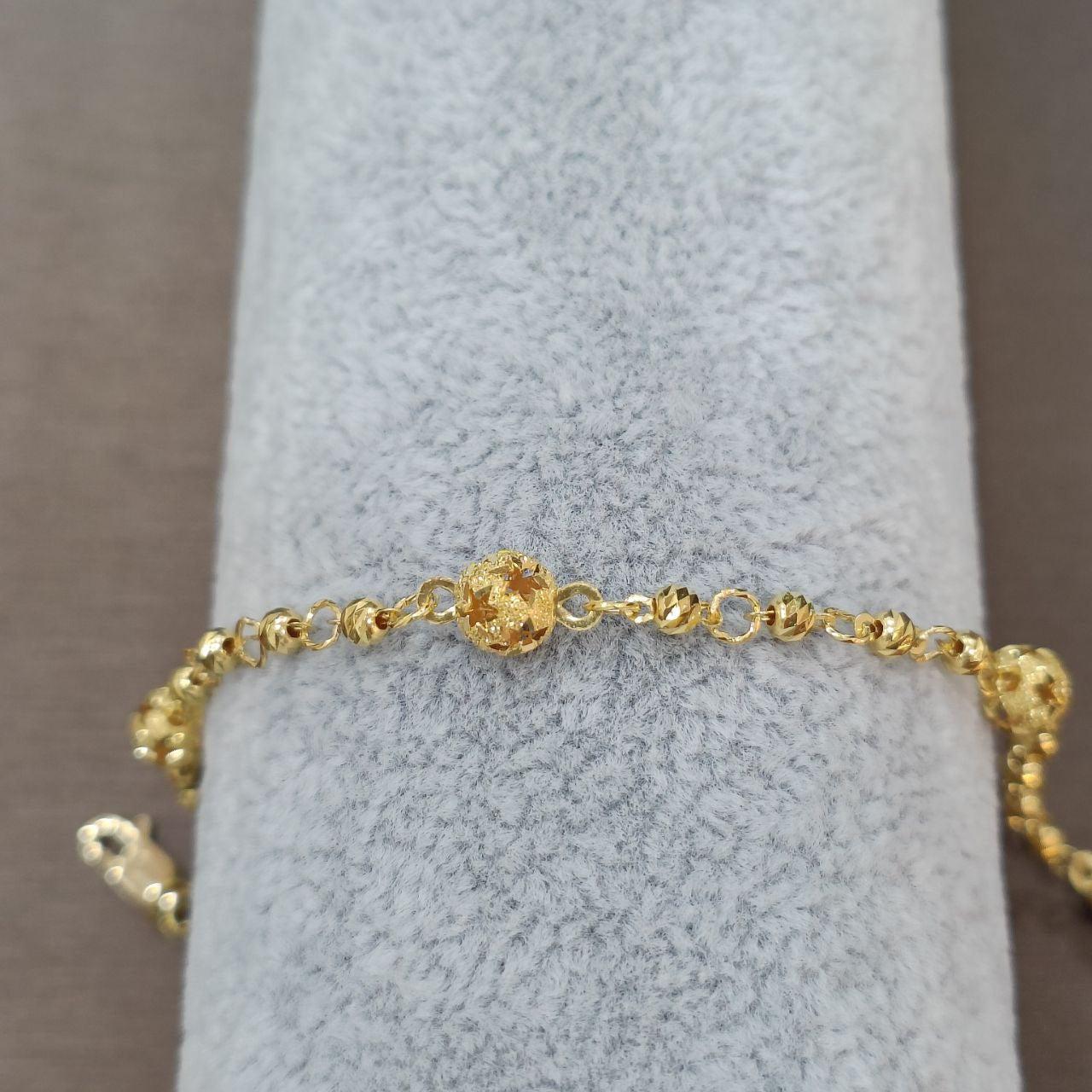 22k / 916 Gold Star Design Ball Bracelet-916 gold-Best Gold Shop