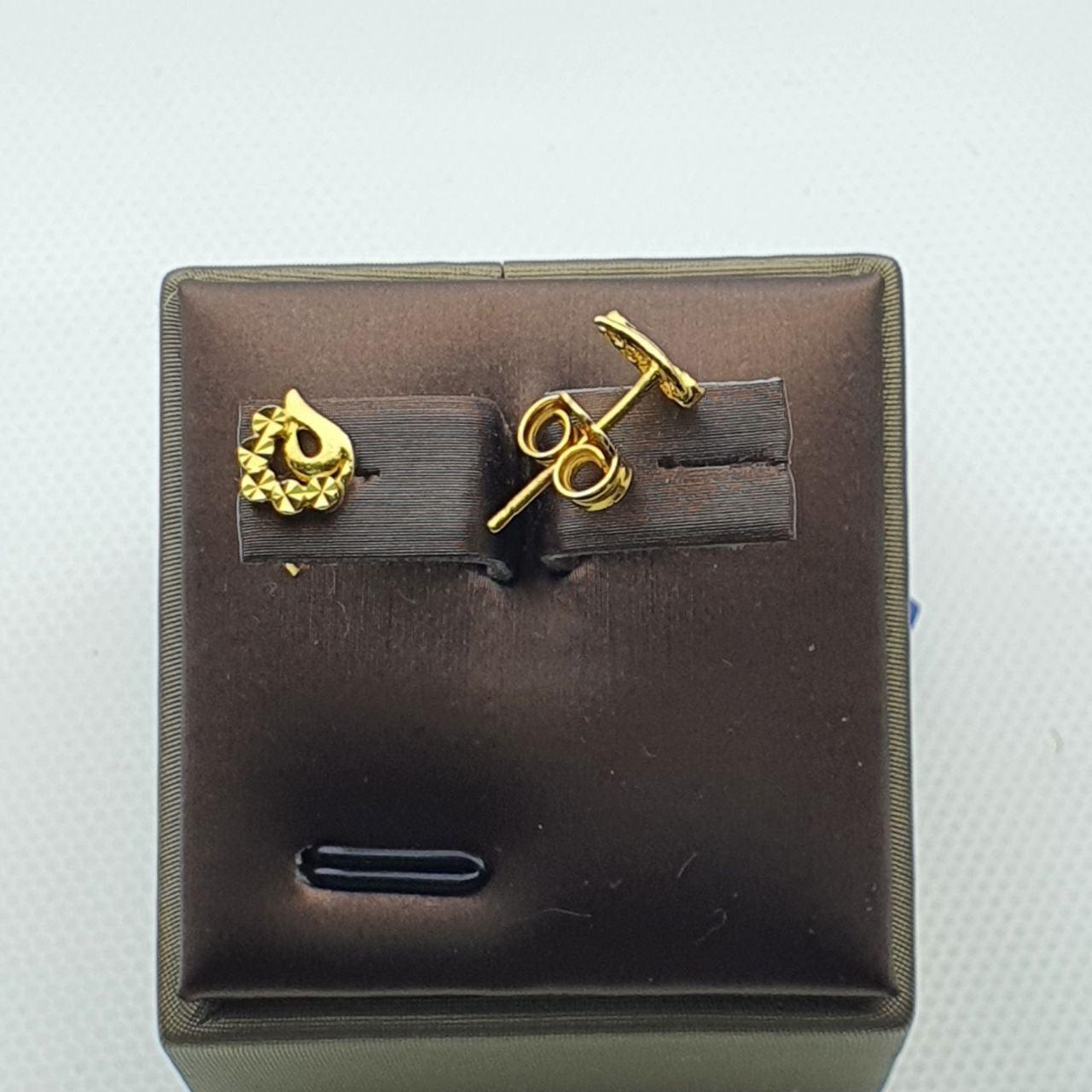22k / 916 Gold Swan Earring-Earrings-Best Gold Shop