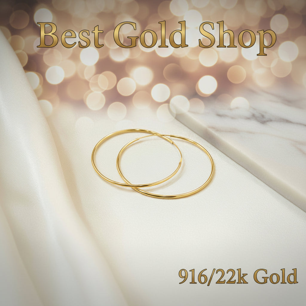 916 / 22k Loop Earring Simple design by Best Gold ShopEarringsBest Gold Shop