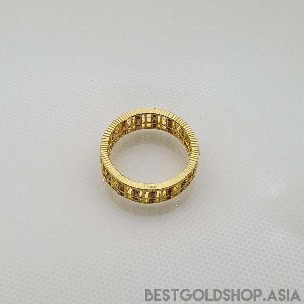 916/22K Gold Full Wide Abacus Ring by Best Gold Shop-916 gold-Best Gold Shop