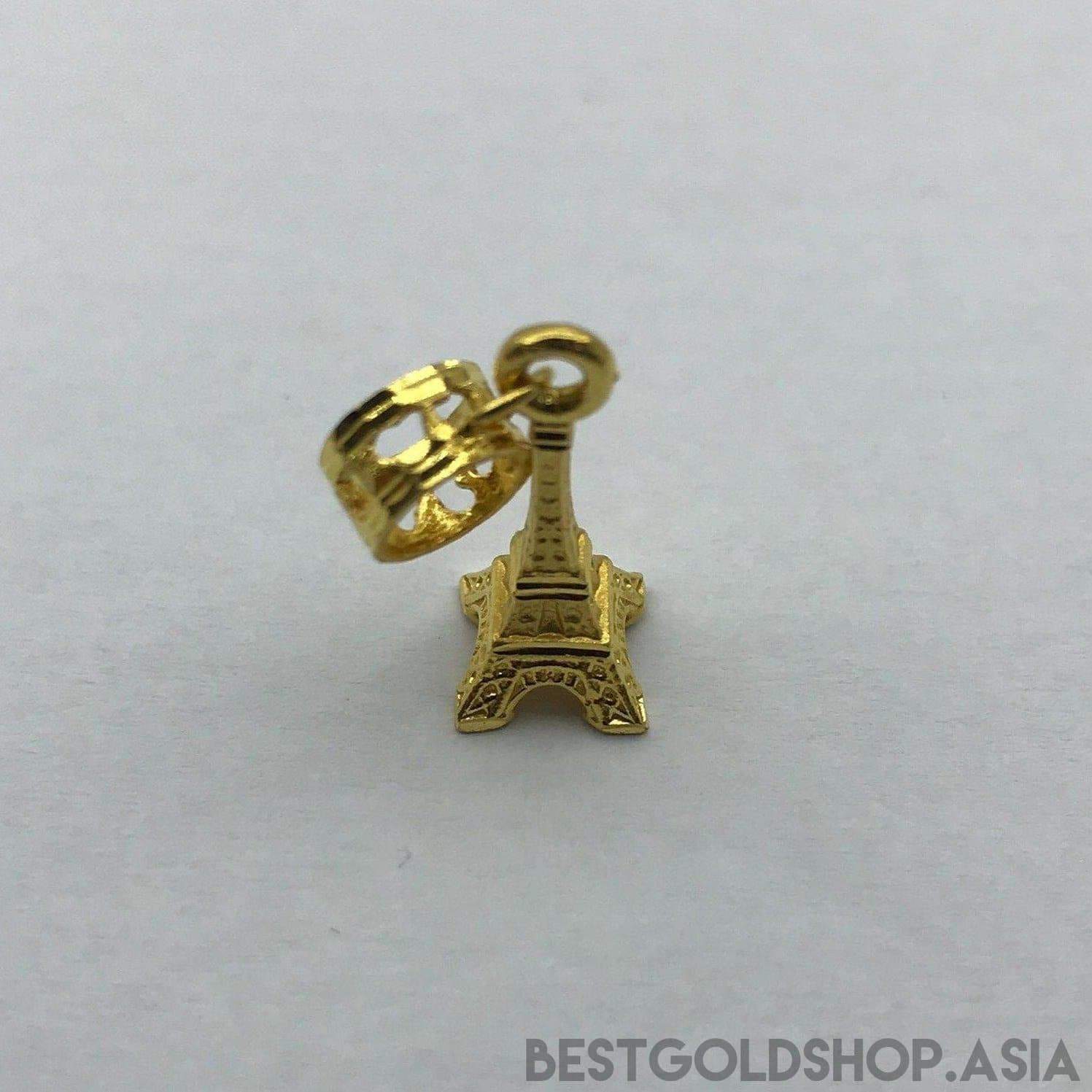 916/22K Gold alphabet Eiffel Tower Charm-916 gold-Best Gold Shop