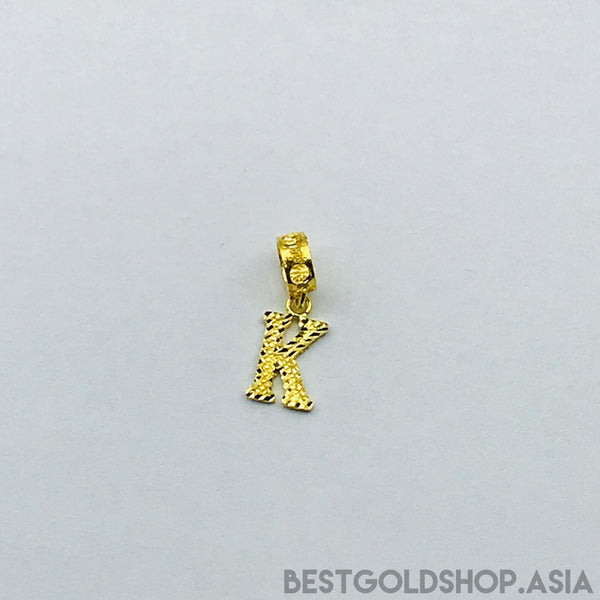 916/22K Gold alphabet K Charm-916 gold-Best Gold Shop